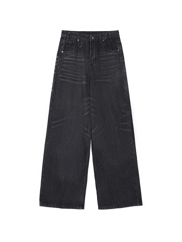 Gewaschene, lockere Herrenjeans im Distressed-Look-3