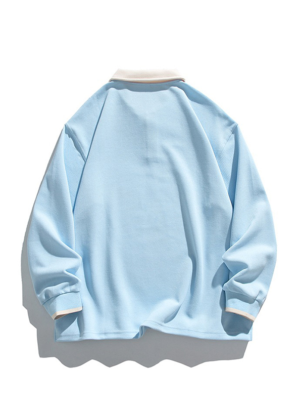 Solides Herren-Sweatshirt mit Reverskragen-1