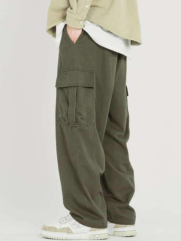 Herren-Cargohose mit Kordelzug und großer Tasche-1