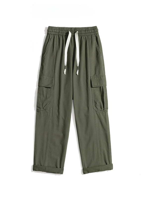 Herren-Cargohose mit Kordelzug und großer Tasche-5