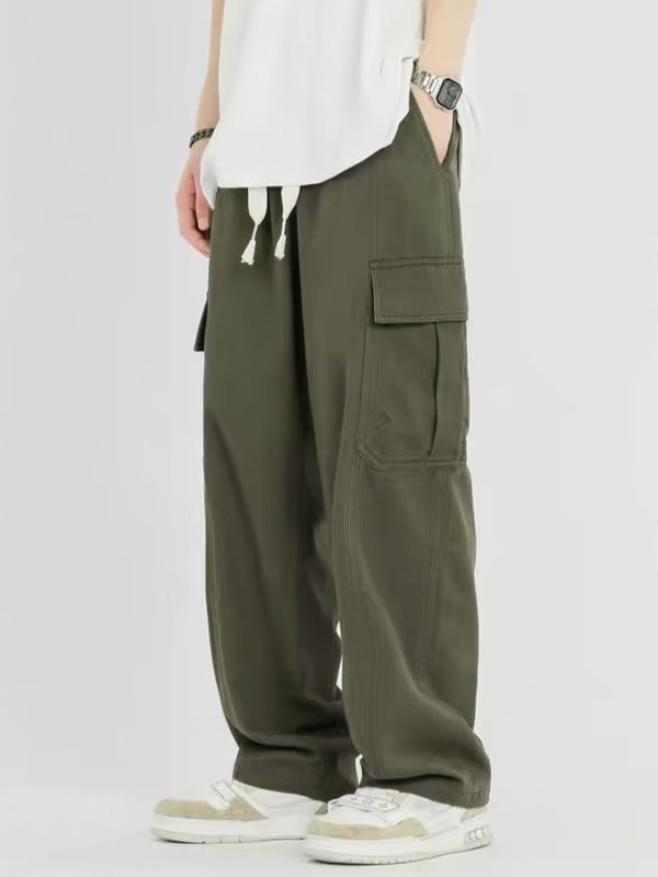 Herren-Cargohose mit Kordelzug und großer Tasche-4