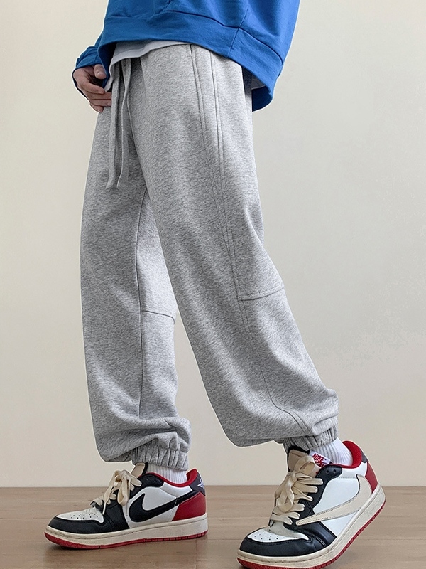 Herren-Jogginghose mit Kordelzug und fest gebundenen Füßen-1