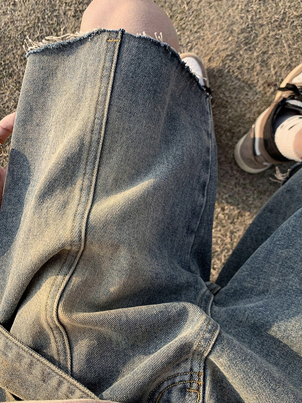 Herren-Shorts zum Binden mit ausgefranstem Saum in Waschung-3