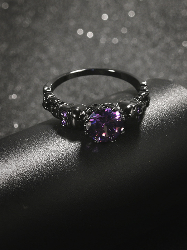 Punk-Totenkopf-Lila-Zirkon-Ring-2