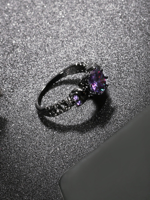 Punk-Totenkopf-Lila-Zirkon-Ring-1