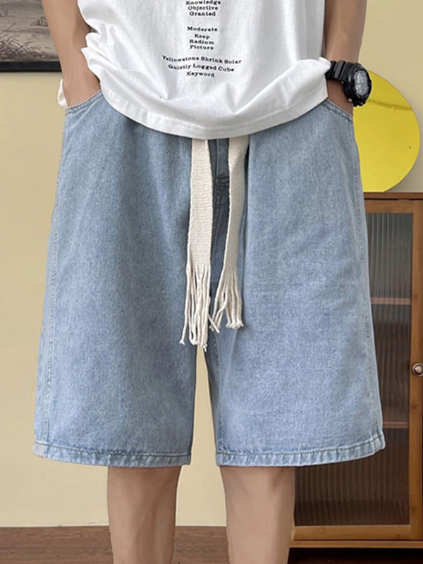 Street-Jeansshorts mit Tunnelzug für Herren-2