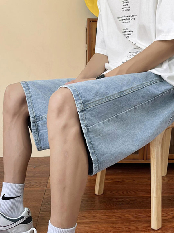 Street-Jeansshorts mit Tunnelzug für Herren-4