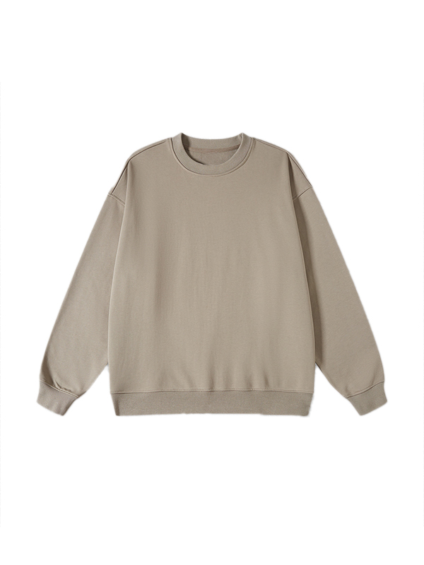 Einfarbiges Herren-Sweatshirt mit Rundhalsausschnitt-3