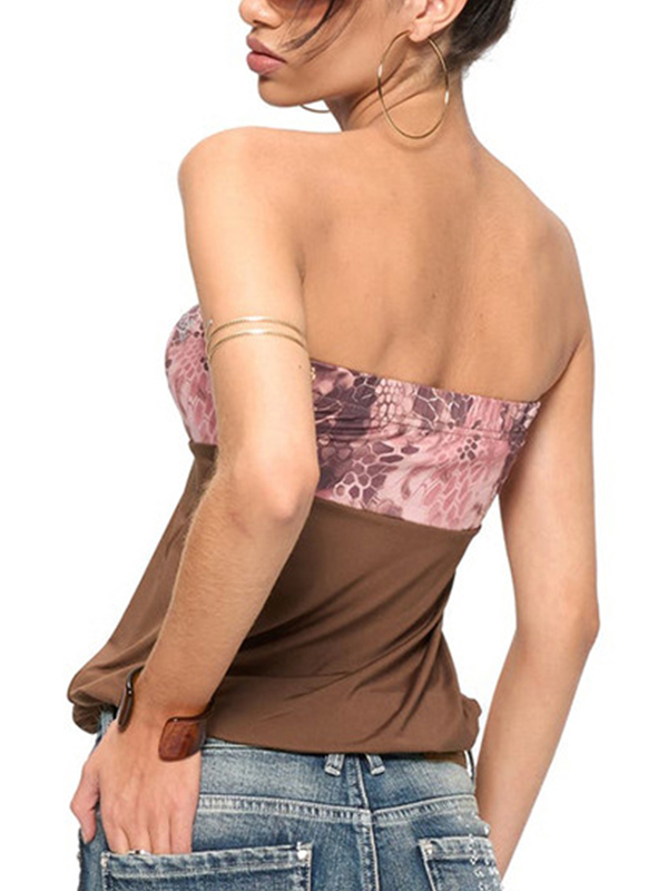Hot Girl Style Drill Buckle Trägerloses Bandeau-Top-5
