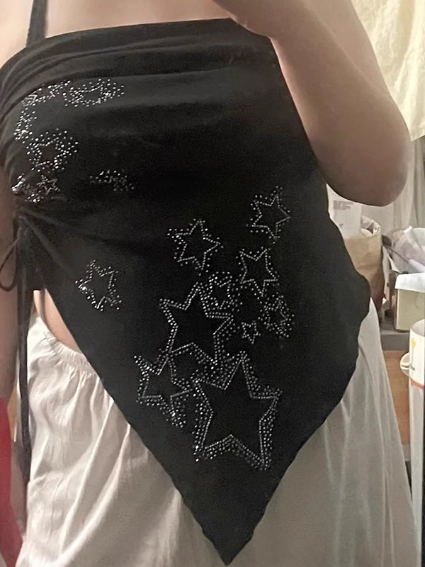 Trägerloses Bandeau-Top mit Sternenbesatz-2