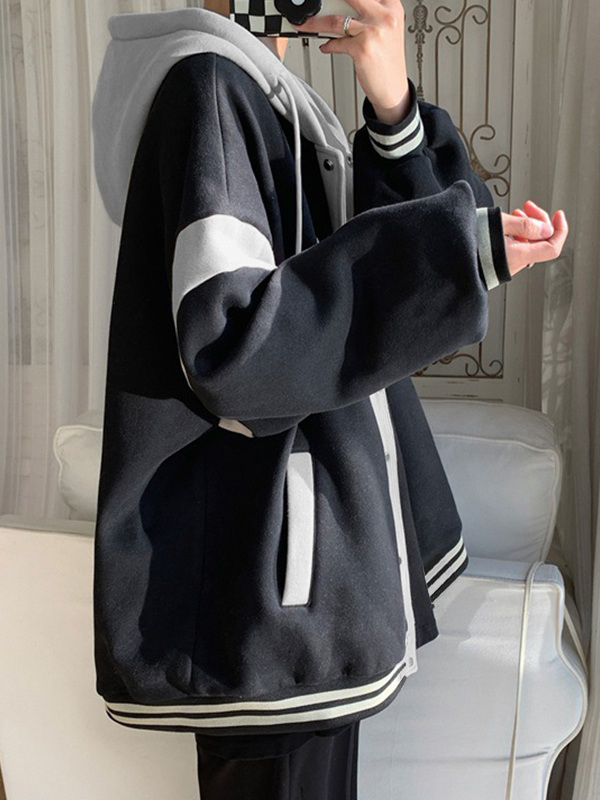 Farbblock-Kapuzenjacke für Herren-2