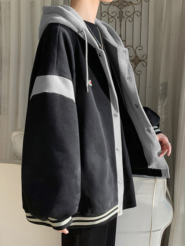 Farbblock-Kapuzenjacke für Herren-4