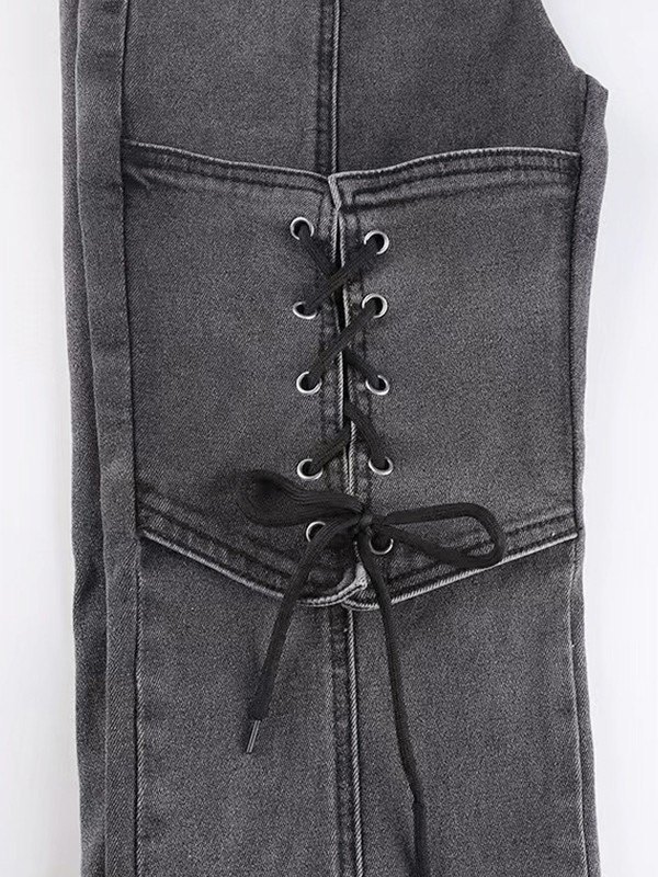Schnür-Patchwork-Slit-Flare-Jeans-6