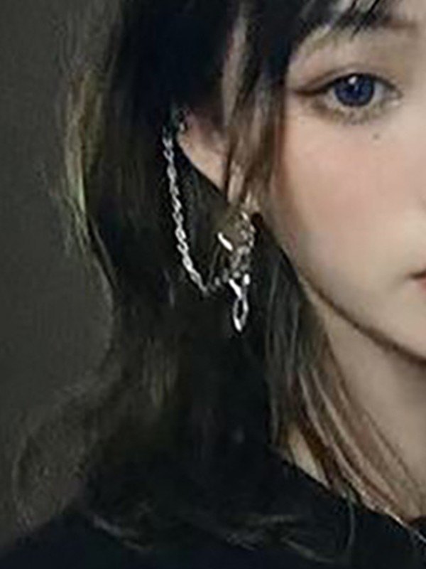 Kette verschönern Schädel-Charme-Ohrringe-1