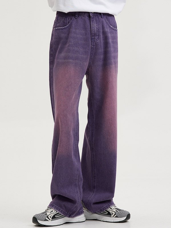 Lose Jeans aus verblasstem Denim für Herren-2