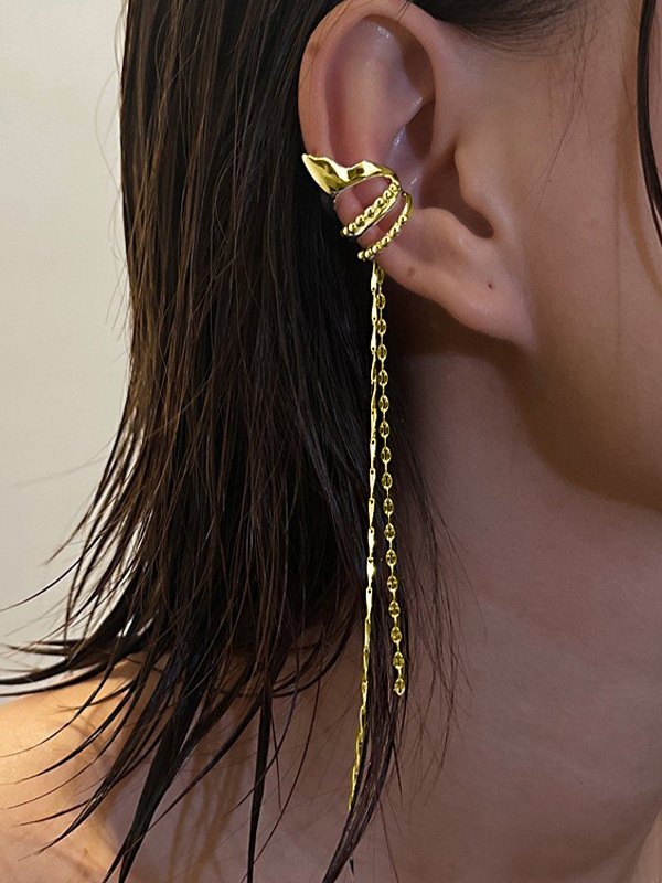 1pc Quaste Kette Elf Ohr Manschette-1