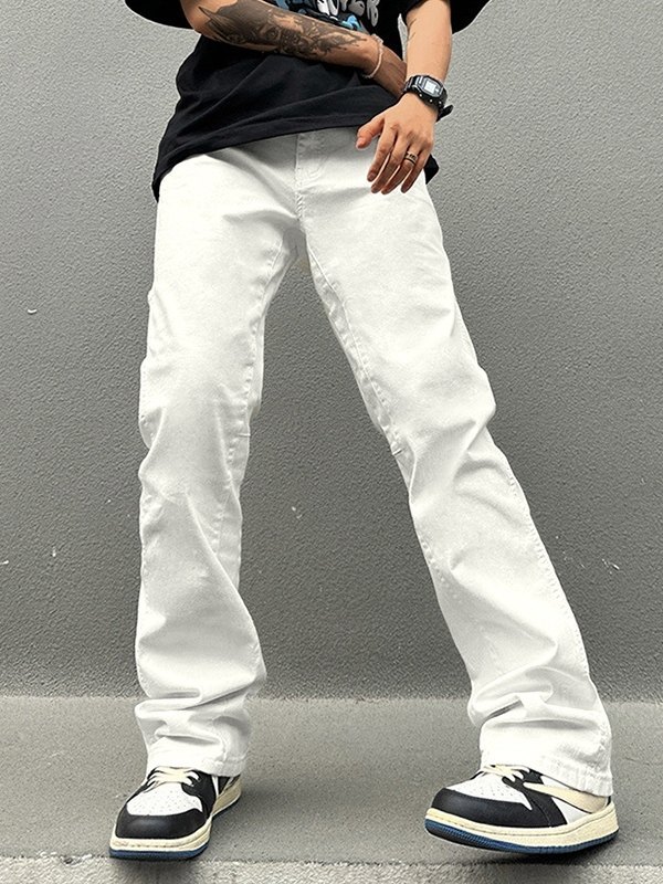 Herren-Jeans mit Metallverzierung und geradem Bein-2