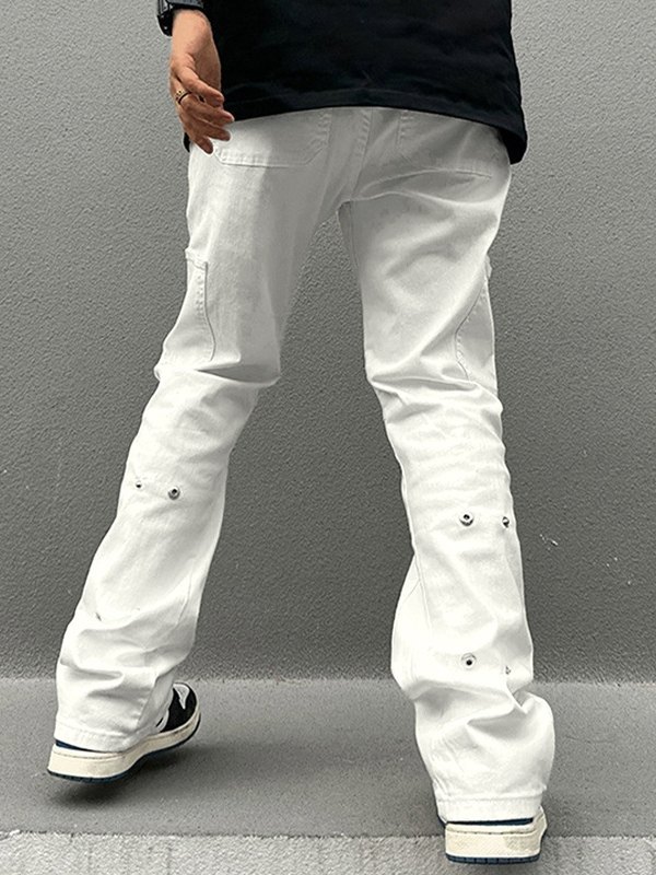 Herren-Jeans mit Metallverzierung und geradem Bein-4