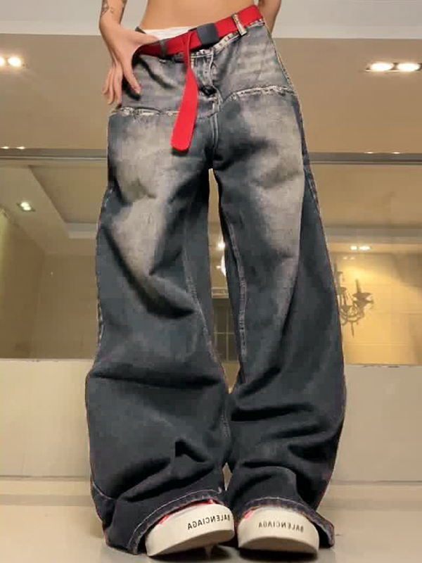 Vintage ausgewaschene Boyfriend-Jeans im Used-Look-1