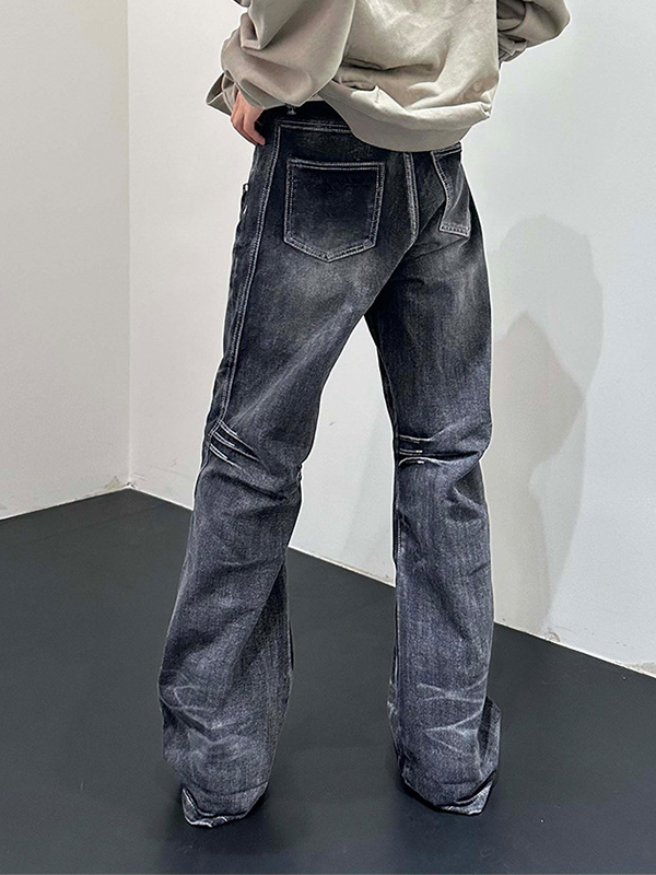 Lose Herrenjeans im Vintage-Stil mit Distressed Splice Whisker Wash-3