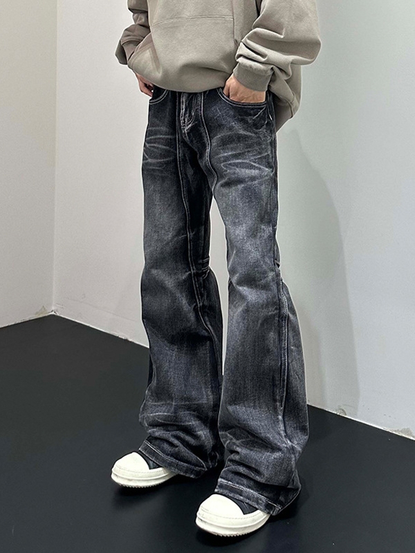 Lose Herrenjeans im Vintage-Stil mit Distressed Splice Whisker Wash-2