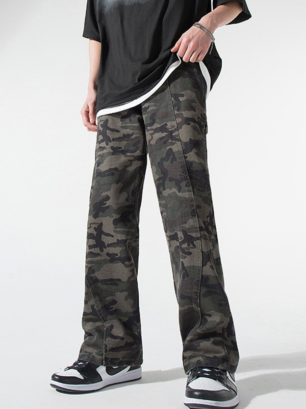 Camouflage-Design ist eine lockere Nischenjeans-1