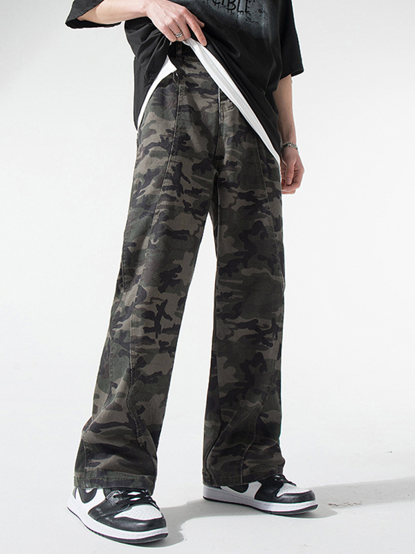 Camouflage-Design ist eine lockere Nischenjeans-2
