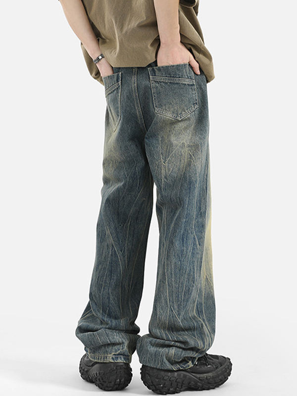 Verwaschene, lockere, gerade Passform mit leicht ausgestelltem Bein-3