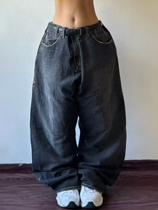 Lässige und lockere Boyfriendjeans im amerikanischen Stil-1