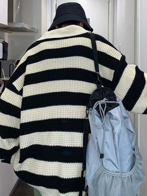 Europäischer und amerikanischer Retro-Polopullover-1