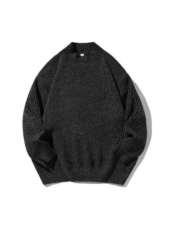 Retro-Rollkragenpullover mit dickem Stich-2