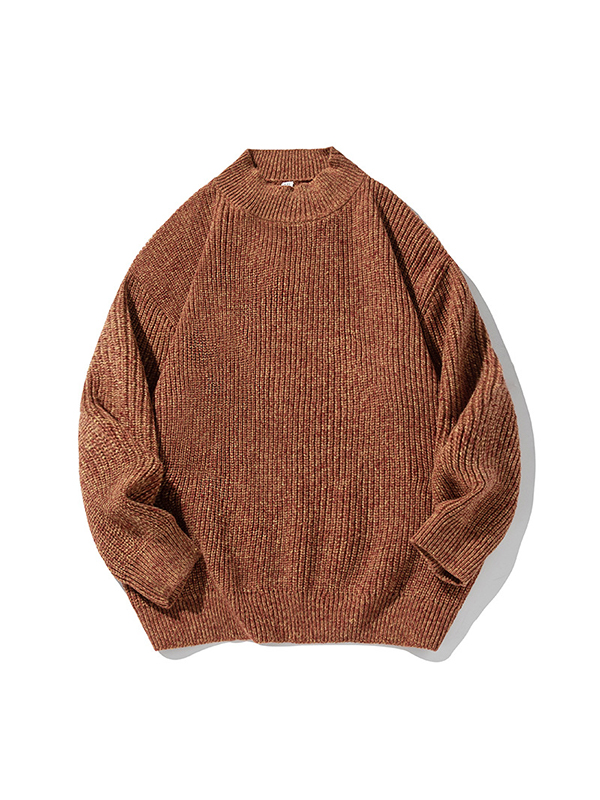 Retro-Rollkragenpullover mit dickem Stich-2