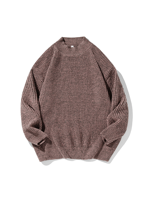 Retro-Rollkragenpullover mit dickem Stich-1