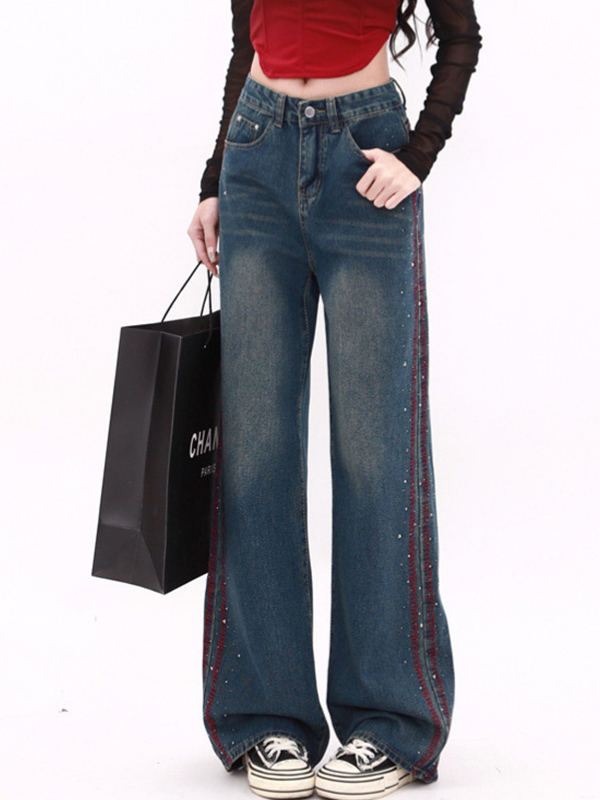 Heavy Industry – Boyfriendjeans mit Hot Drilling-Muster-1