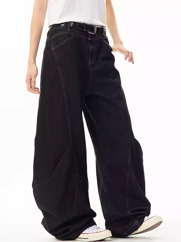 Verwaschene klassische Boyfriendjeans im Scimitar-Stil-2