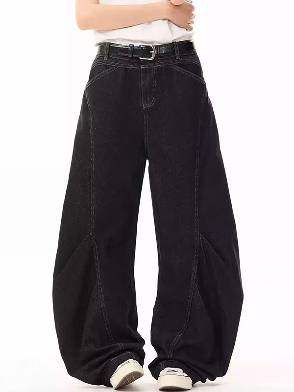 Verwaschene klassische Boyfriendjeans im Scimitar-Stil-4