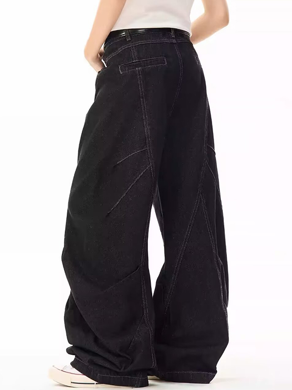 Verwaschene klassische Boyfriendjeans im Scimitar-Stil-1