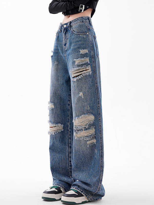 American Retro – Boyfriendjeans mit Lochmuster-1