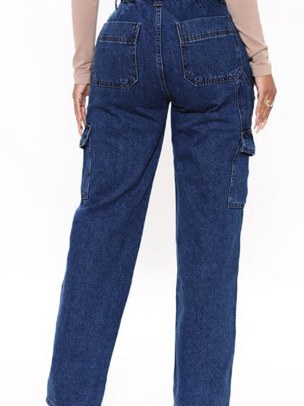 Lockere Workwear-Cargojeans mit weitem Bein-1