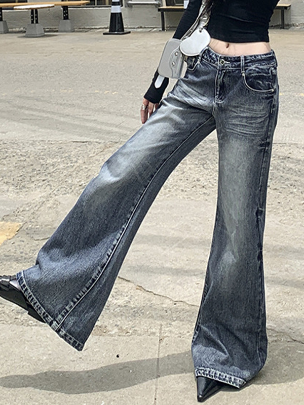 Heavy Craftsman Whiskers verwaschene Schlagjeans-1