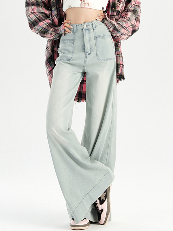 Elastische, lockere, schlankmachende Boyfriendjeans im Micro-Flare-Stil-2