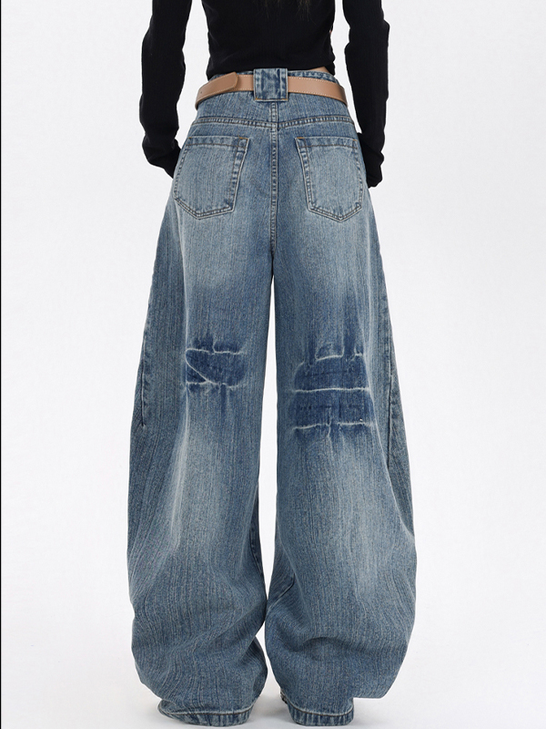 Lässige Sichel-Boyfriendjeans mit weitem Bein-5