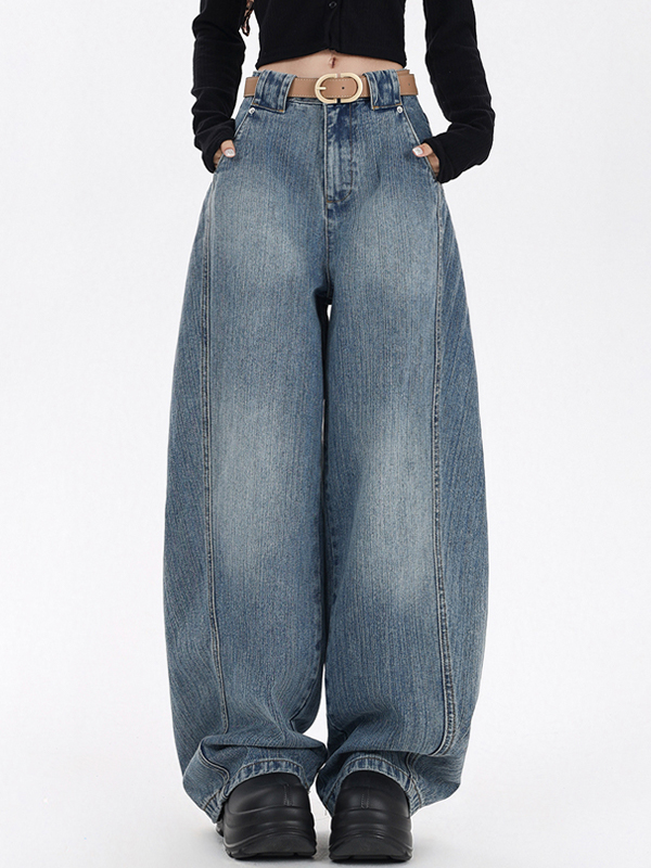 Lässige Sichel-Boyfriendjeans mit weitem Bein-6