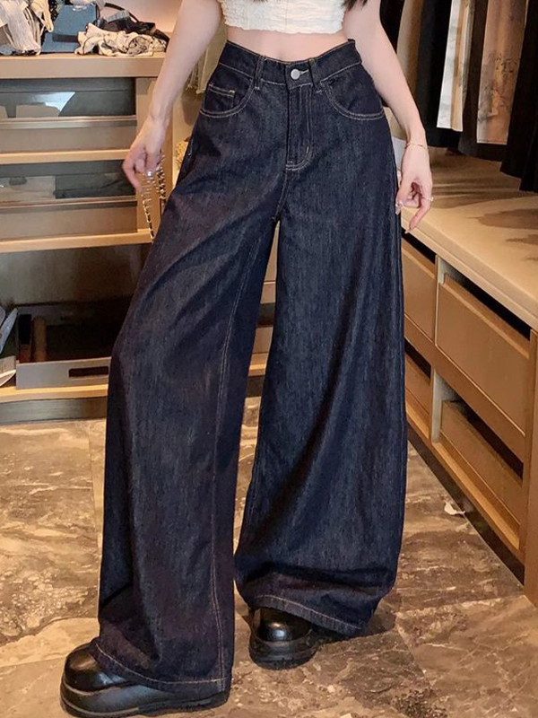 Boyfriendjeans im Vintage-Look mit weitem Bein-3