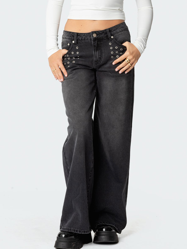Baggy-Boyfriendjeans mit niedriger Taille-1