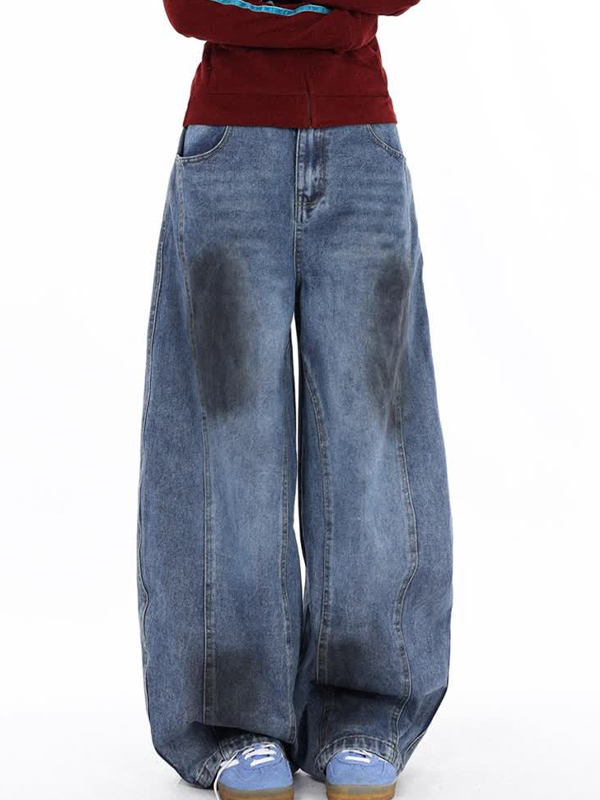 American Retro – Boyfriendjeans mit gebogenem Messer-1