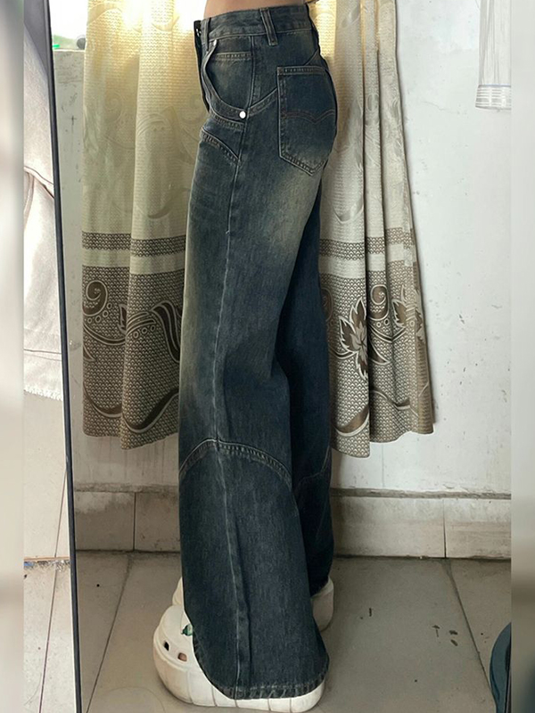 Design Sense Niche – Lockere Schlagjeans-2