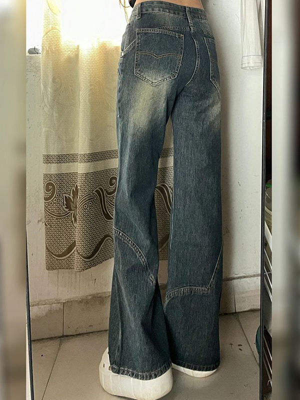 Design Sense Niche – Lockere Schlagjeans-1