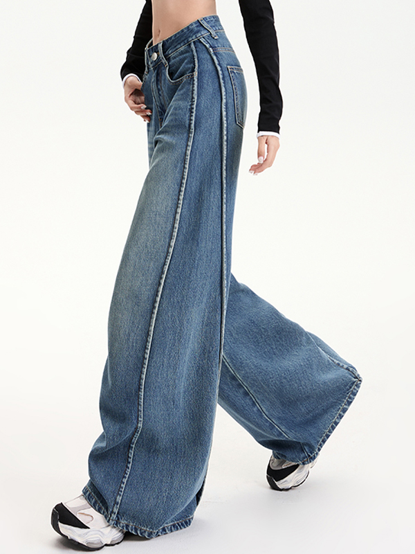 Lockere Boyfriendjeans aus Tencel mit weitem Bein-4