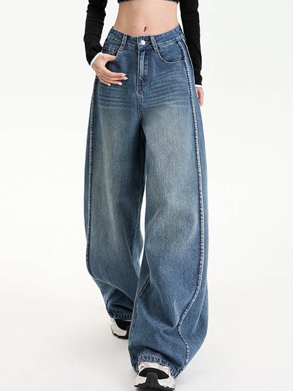 Lockere Boyfriendjeans aus Tencel mit weitem Bein-3